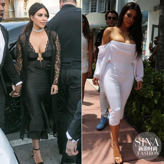 沒有孕肚的金-卡戴珊也會(huì)高級(jí)的秀性感，偶爾還扮個(gè)小清新