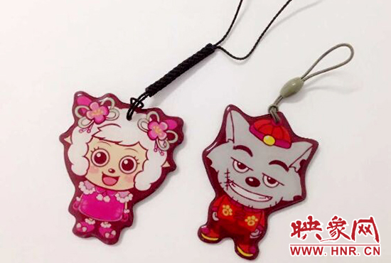 兒童節(jié)紀(jì)念卡以灰太狼和美羊羊為主題人物。