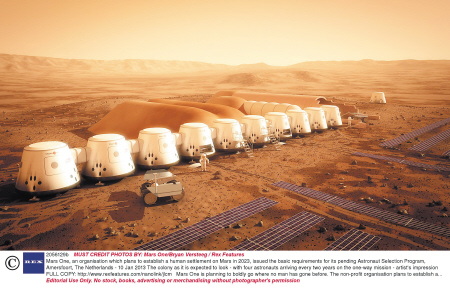 火星永久定居點(diǎn)外部效果圖。 IC供圖