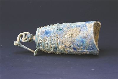 2號(hào)墓出土的銅編鐘。