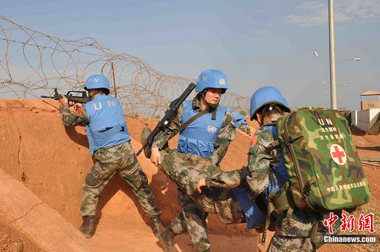 資料圖：中國維和部隊(duì)。