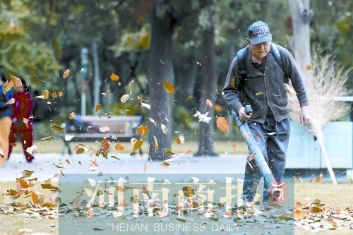 秋風(fēng)吹過，落葉滿地