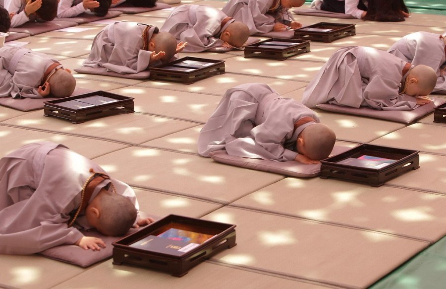 韓國男童剃度體驗僧侶生活 韓國男童剃度體驗僧侶生活