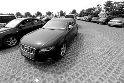 3月30日，掛有AZG(安徽政府公務(wù)的拼音縮寫）通行證的車輛停放在合肥市小蜀山公墓停車場內(nèi)。