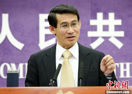 10月17日，中國商務(wù)部舉行例行發(fā)布會，介紹1-9月中國商務(wù)運行情況。圖為商務(wù)部新聞發(fā)言人沈丹陽。