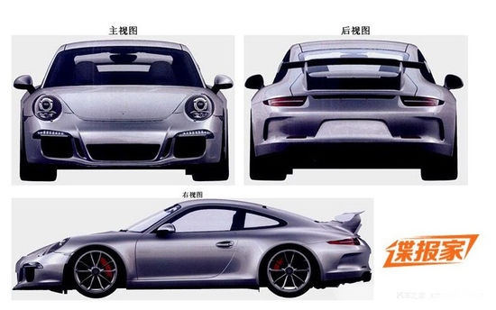 保時捷911 GT3申報圖 保時捷911 GT3申報圖