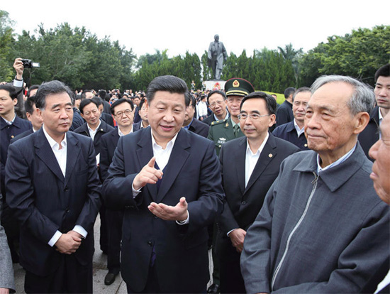 2012 年12 月，習(xí)近平任中共中央總書記后首次離京，即到改革前沿的廣東考察