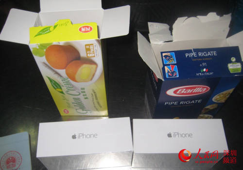 深圳皇崗海關三日查獲600余臺iPhone6 深圳皇崗海關三日查獲600余臺iPhone6