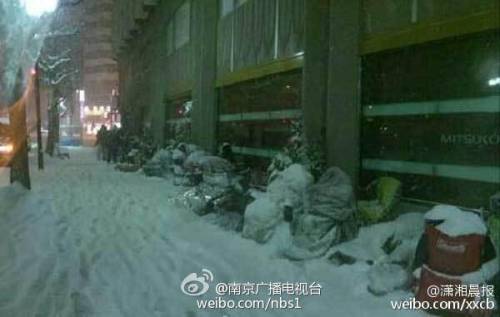 日本果粉雪夜排隊 警察拍肩確認(rèn)死活