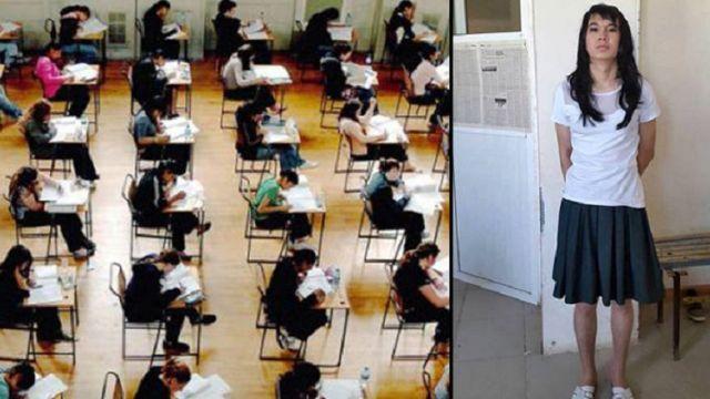 小伙“男扮女裝”替女友高考 小伙“男扮女裝”替女友高考