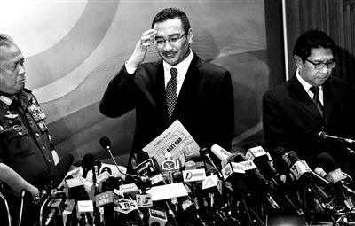 當地時間2014年3月12日，馬來西亞雪邦，馬來西亞交通部長希山慕丁出席新聞發(fā)布會。