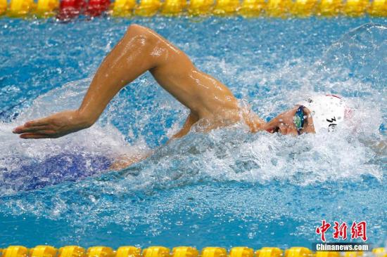 資料圖：9月21日上午，仁川亞運(yùn)會(huì)游泳比賽在文鶴樸泰桓游泳館拉開大幕。
