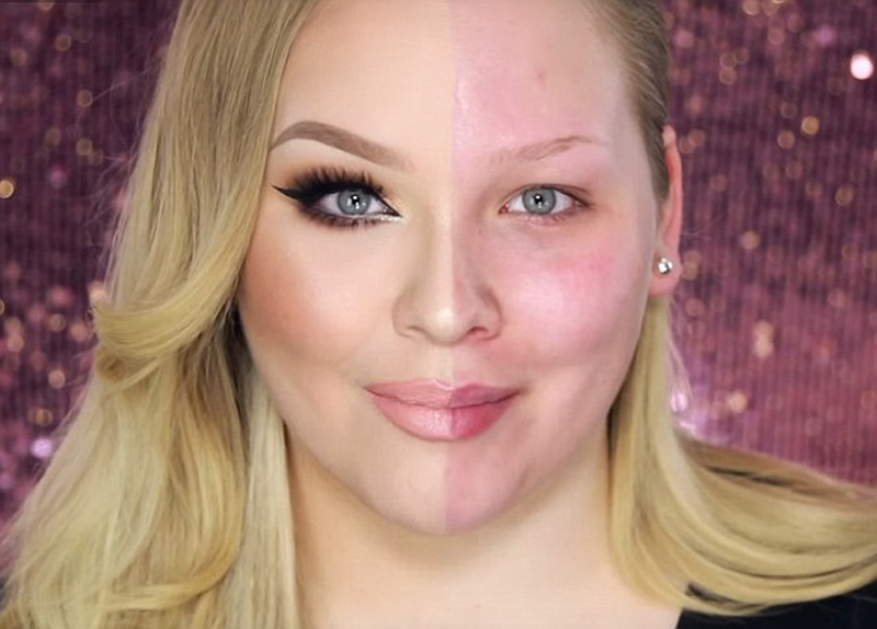 尼基左右臉的巨大差距讓網(wǎng)友驚呼看到了“化妝的神奇力量”。