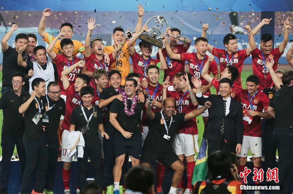 恒大隊(duì)主場(chǎng)1球獲勝，三年內(nèi)第二次獲得亞冠冠軍。