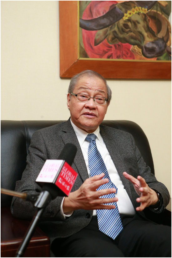 羅馬納大使在菲律賓駐華大使館接受本報(bào)記者專訪。李昊攝