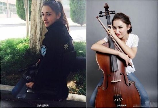 新疆反恐前線美女特警照片走紅網(wǎng)絡(圖)