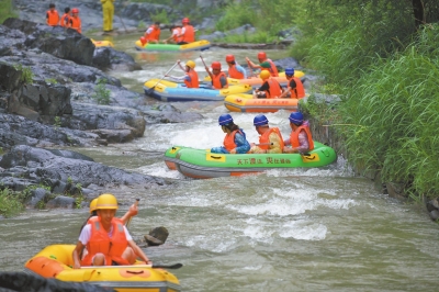 七夕節(jié)，豫西大峽谷設(shè)“情侶漂流通道”