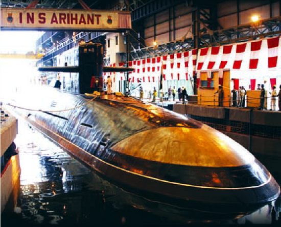 資料圖：印度殲敵者號(hào)核潛艇。